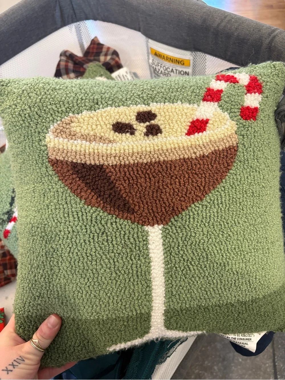 Holiday Green Cocktail Pillow